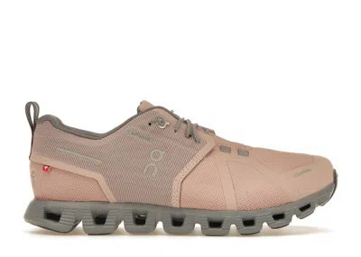 Pre-owned On Running Cloud 5 Waterproof (women's) Sneakers In Rose/fossil