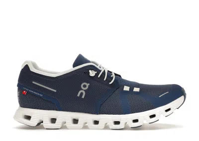 Pre-owned On Running Cloud 5 (women's) Sneakers In Denim/white