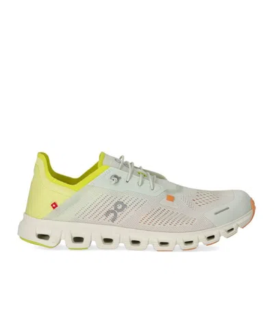 On Running Cloud 6 Coast Aloe Limelight Sneaker In White