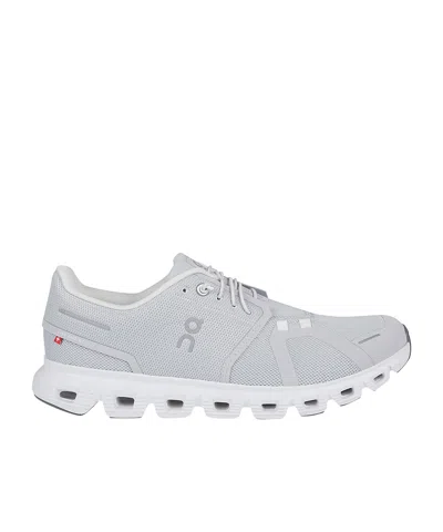 On Running Cloud 6 Lace-up Sneakers In White