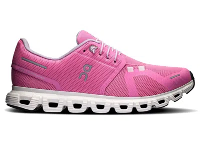 Pre-owned On Running Cloud 6 (women's) Sneakers In Raspberry/white In Multi