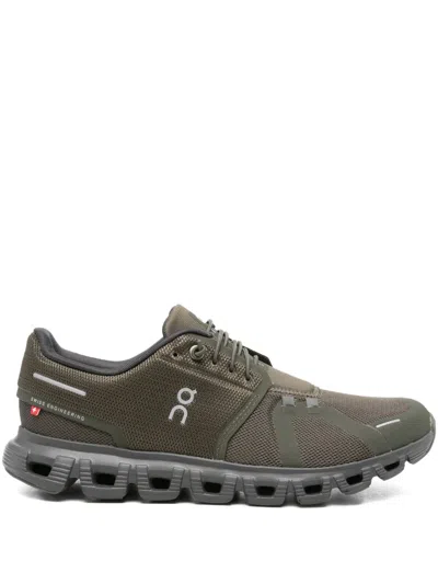 On Running Cloud Mesh-panel Sneakers In Green
