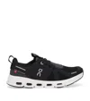 On Running Boys Navy Kids Cloud Sky Logo-print Woven Low-top Trainers 11-15 Years In Black