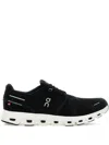 On Running Streamlined Black Sneakers With Breathable Mesh Upper In Black
