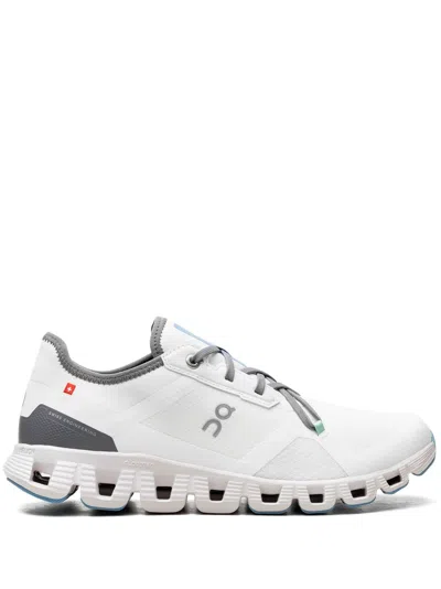 ON RUNNING CLOUD X 3 AD "UNDYED-WHITE/NIAGARA" SNEAKERS