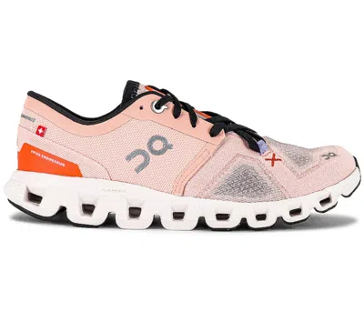 Pre-owned On Running Cloud X 3 (women's) Sneakers In Rose/sand