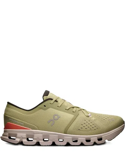 On Running Cloud X 4 "caper/salmon" Sneakers In Green