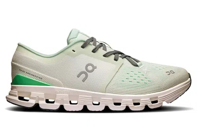 Pre-owned On Running Cloud X 4 (women's) Sneakers In Aloe/heydew In Green