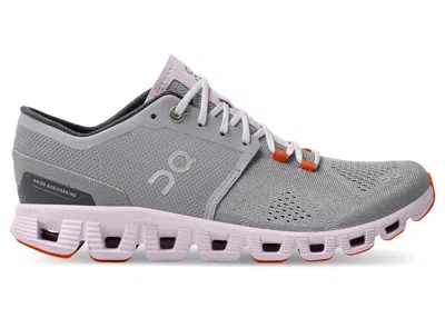 Pre-owned On Running Cloud X Grey Lily Pink (women's) Sneakers In Alloy/lilly In Multi