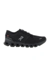 On Running Cloud X4 Lace-up Sneakers In Black