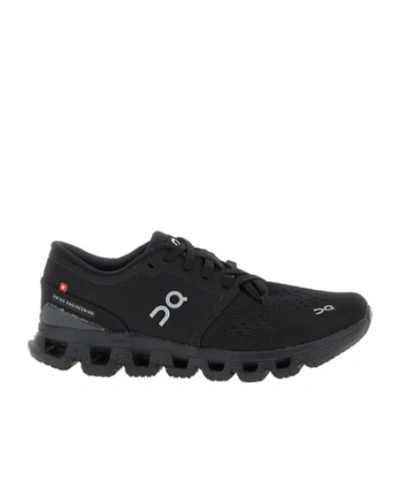 On Running Cloud X4 Lace-up Sneakers In Black