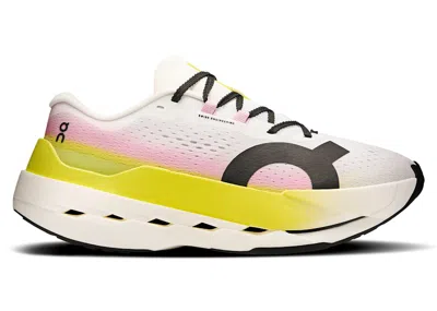 Pre-owned On Running Cloudboom Max (women's) Sneakers In Lime/raspberry