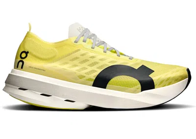 Pre-owned On Running Cloudboom Strike (women's) Sneakers In Limelight/wolf In Green