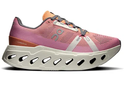 Pre-owned On Running Cloudeclipse (women's) Sneakers In Tangerine/ivory In Multi