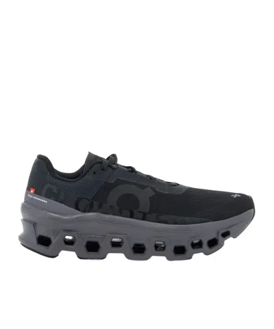 On Running Cloudmonster Lace-up Sneakers In Black