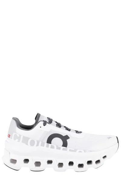 On Running Cloudmonster Sneakers With Technical Fabric Upper In White