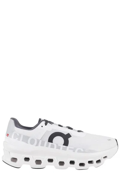 On Running Cloudmonster Sneakers With Technical Fabric Upper In White