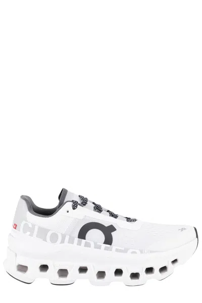 On Running Cloudmonster Sneakers With Technical Fabric Upper In White