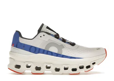 Pre-owned On Running Cloudmster (women's) Sneakers In Frost/cobalt Blue