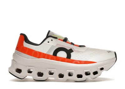 Pre-owned On Running Cloudmster (women's) Sneakers In Undyed/white/flame