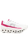 On Running Cloudmonster Sneakers With Sculpted Sole And Bold Accents In White