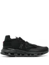 On Running Technical Fabric Sneakers With Rubber Sole In All Black