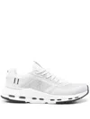 On Running Sleek Fabric Sneakers With Rubber Sole In Grey