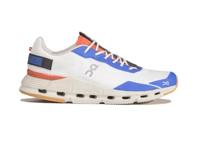 Pre-owned On Running Cloudnova Form Rust (women's) Sneakers In White/blue/gum