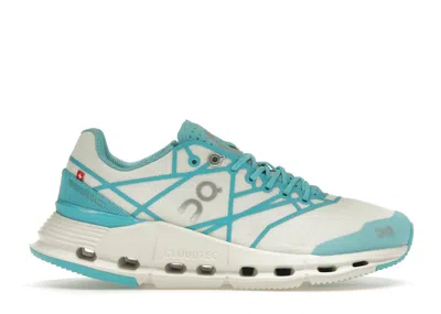 Pre-owned On Running Cloudnova Z5 (women's) Sneakers In White/cyan In Multi