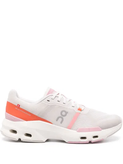 On Running White Cloudpulse Training Sneakers In Pink Fabric
