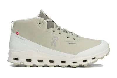 Pre-owned On Running Cloudroam Waterproof Chalk Ice In Chalk/ice