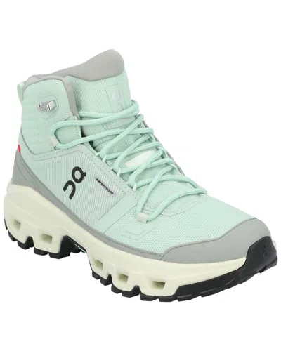 On Running Cloudrock Mid Waterproof Canvas Sneaker In Green