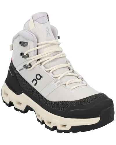 On Running Cloudrock Trek Waterproof Canvas Sneaker In Silver