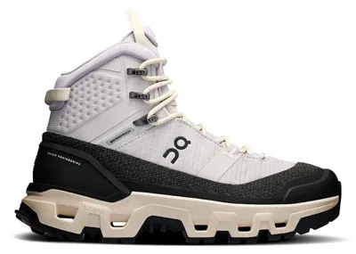 Pre-owned On Running Cloudrock Trek Waterproof (women's) Sneakers In Silver/cream In Multi