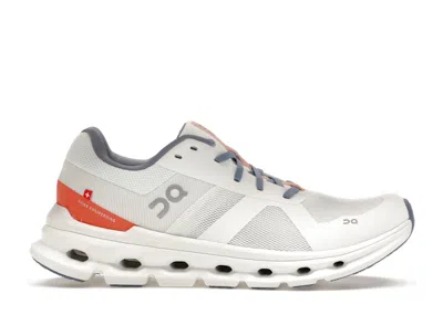 Pre-owned On Running Cloudrunner (women's) Sneakers In Undyed White/flame