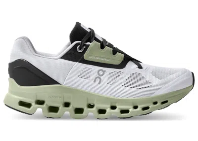 Pre-owned On Running Cloudstratus Sage (women's) Sneakers In White/black