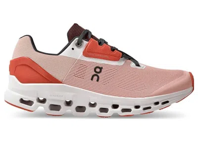 Pre-owned On Running Cloudstratus (women's) Sneakers In Rose/red