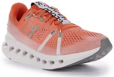 Pre-owned On Running Cloudsurfer Lace Up Mesh Womens Sneaker Orange Us 5 - 11