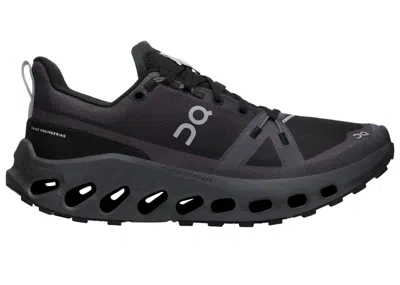 Pre-owned On Running Cloudsurfer Trail Waterproof (women's) Sneakers In Black/eclipse