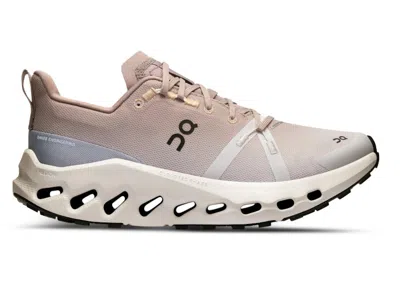 Pre-owned On Running Cloudsurfer Trail Waterproof (women's) Sneakers In Desert/wolf In Sand