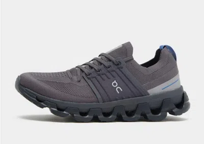 Pre-owned On Running Cloudswift Running Shoes In Asphalt, Silver And Black