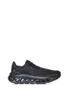On Low Top Sneakers With Mesh Upper And Rubber Outsole In Black