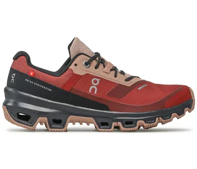 Pre-owned On Running Cloudventure Waterproof (women's) Sneakers In Ruby/magnet