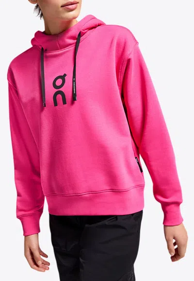 On Running Club Hooded Sweatshirt In Pink