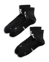 On Running Core Run Mid Socks, Pack Of 2 In Black