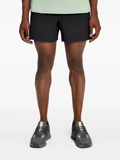 On Running Essential Logo-detail Side-split Shorts In Black