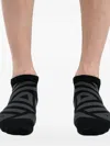 On Running Geometric-panel Low Socks In Black