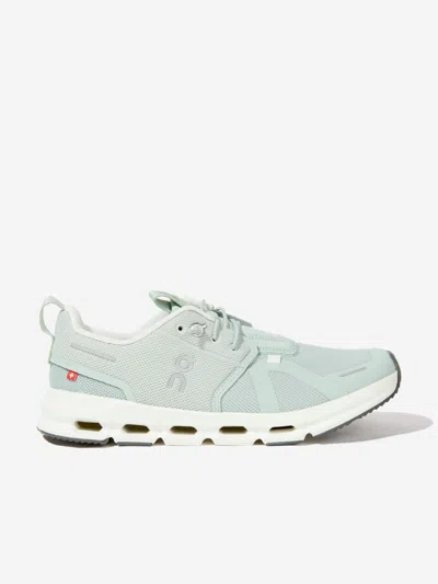 On Running Kids Cloud Sky Trainers In Green