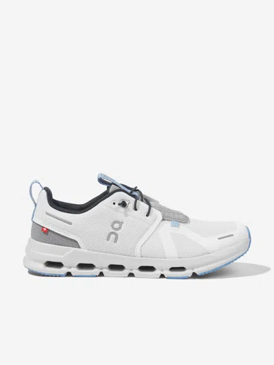 On Running Kids Cloud Sky Trainers In White