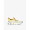 On Running Yellow Kids' Cloudleap Mesh Low-top Trainers Eur 33.5 /1.5 Uk In Yellow
